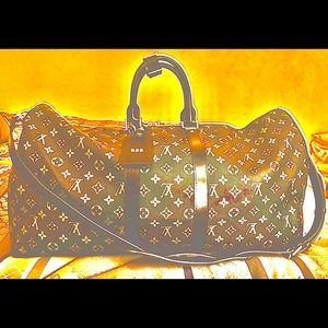 LV Monogram Eclipse KEEPALL BANDOULIÈRE 55